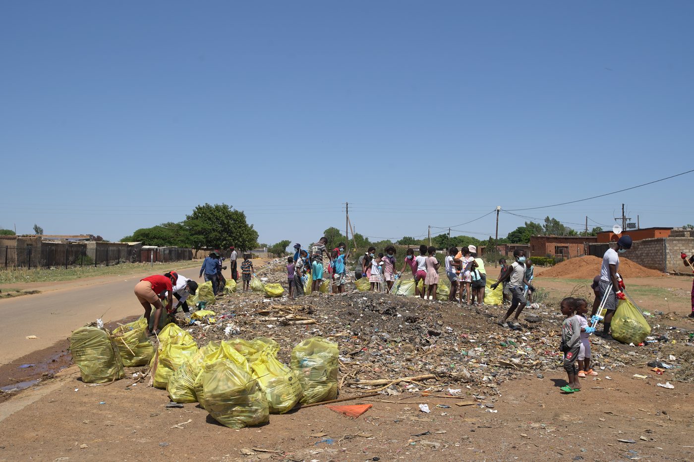 Organisations working together at a community clean-up